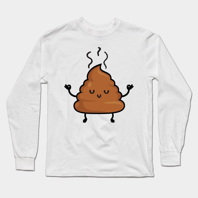 Zen poop Long Sleeve T-Shirt by Mr Youpla